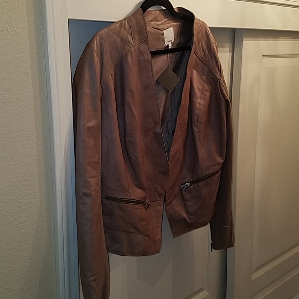 Halogen Leather Jacket